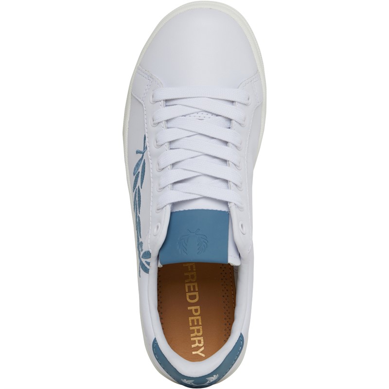 Fred Perry B721 Leather Trainers White