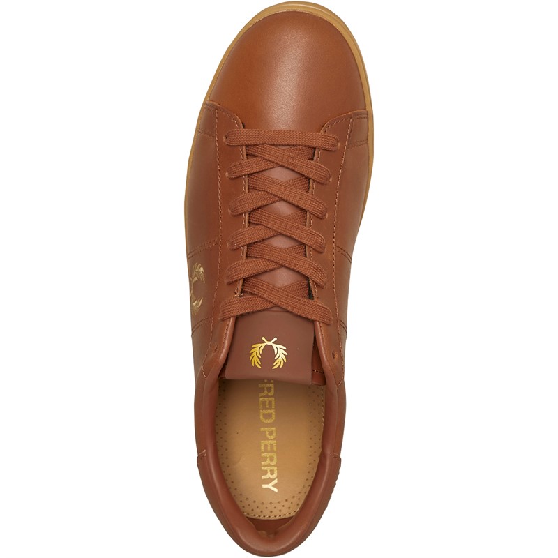 Fred Perry Spencer Leather Trainers Tan