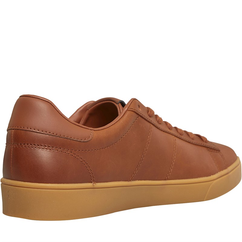 Fred Perry Spencer Leather Trainers Tan