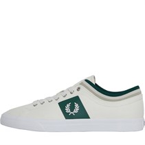 Fred Perry Underspin Tipped Cuff Twill Canvas Shoes Porcelain