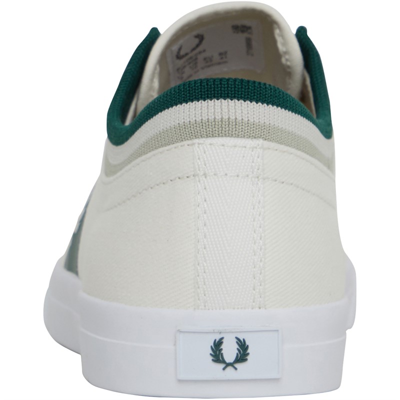 Fred Perry Underspin Tipped Cuff Twill Canvas Shoes Porcelain