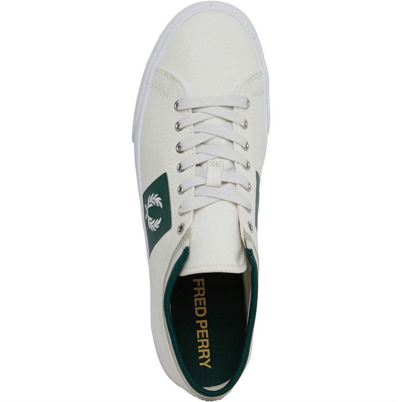 Fred Perry Underspin Tipped Cuff Twill Canvas Shoes Porcelain