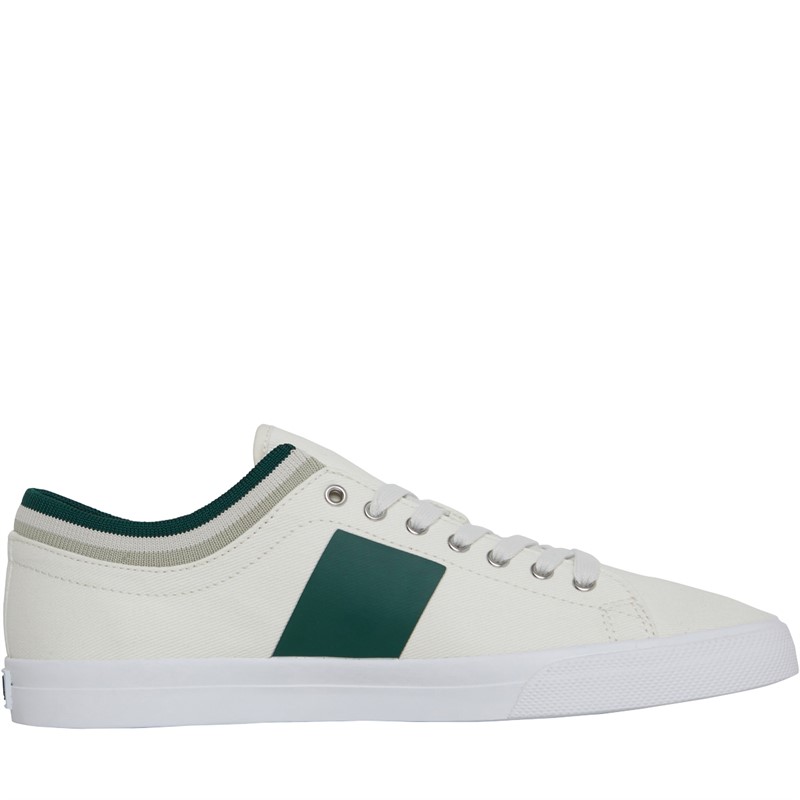 Fred Perry Underspin Tipped Cuff Twill Canvas Shoes Porcelain