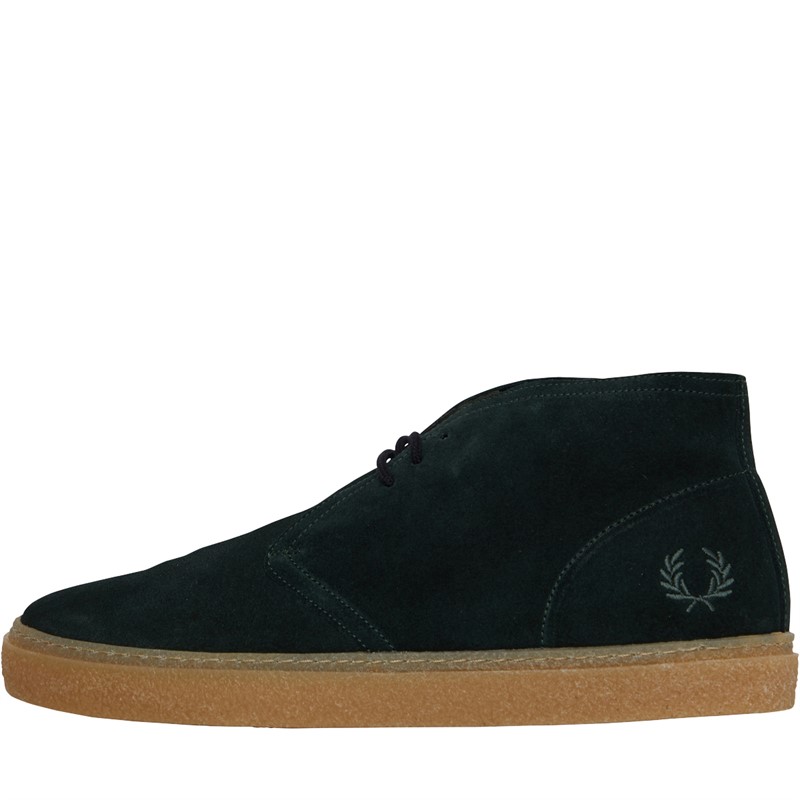 Fred Perry Mens Hawley Suede Chukka Boots Night Green