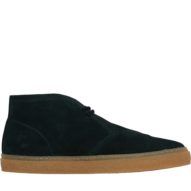 Fred Perry Mens Hawley Suede Chukka Boots Night Green