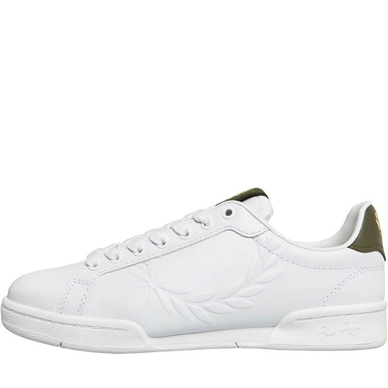 Fred Perry B722 Leather Trainers White