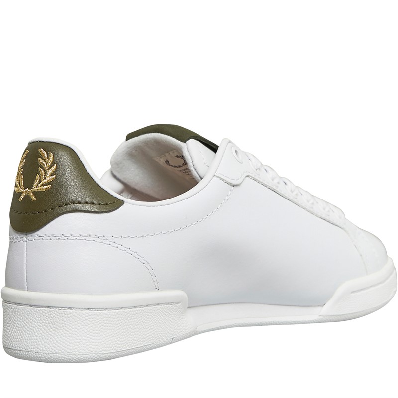 Fred Perry B722 Leather Trainers White