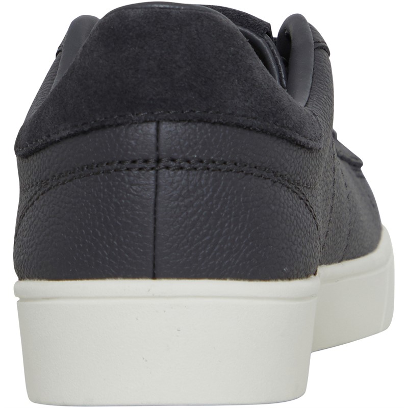 Fred Perry Spencer Tumbled Leather Trainers Gunmetal