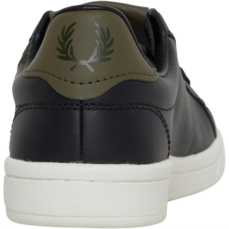 Fred Perry B721 Leather Trainers Black