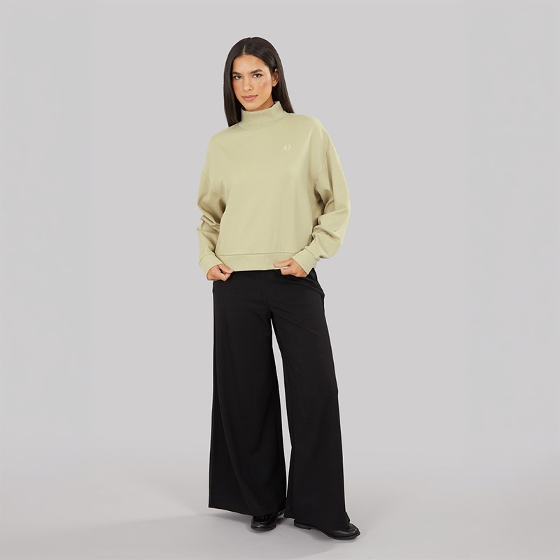 Fred Perry Womens Sweatshirt Light Oyster