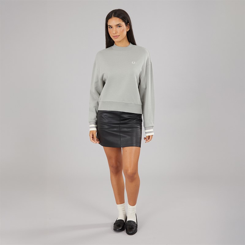 Fred Perry Womens Sweatshirt Limestone