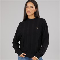 Fred Perry Womens Jumper Black