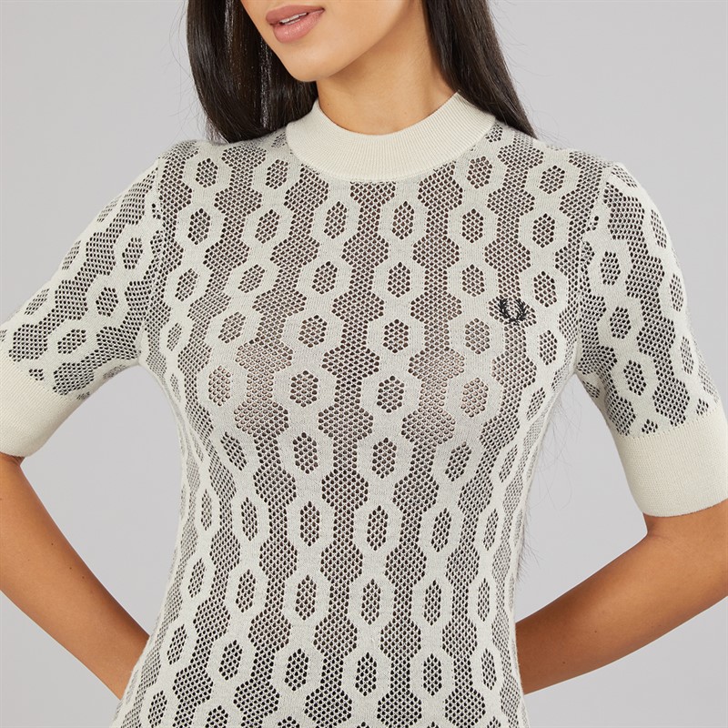 Fred Perry Womens Jumper Oatmeal