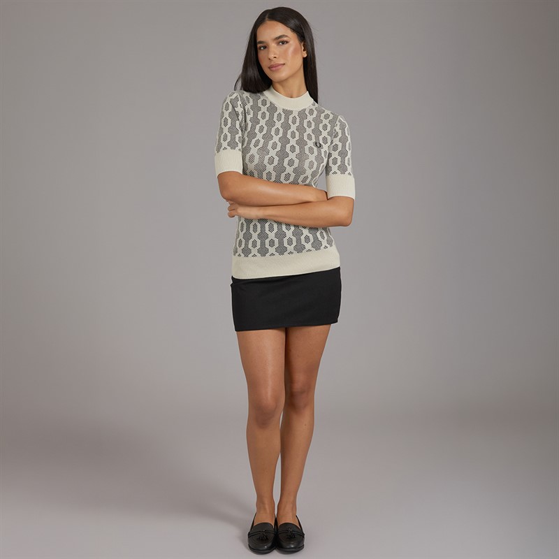 Fred Perry Womens Jumper Oatmeal