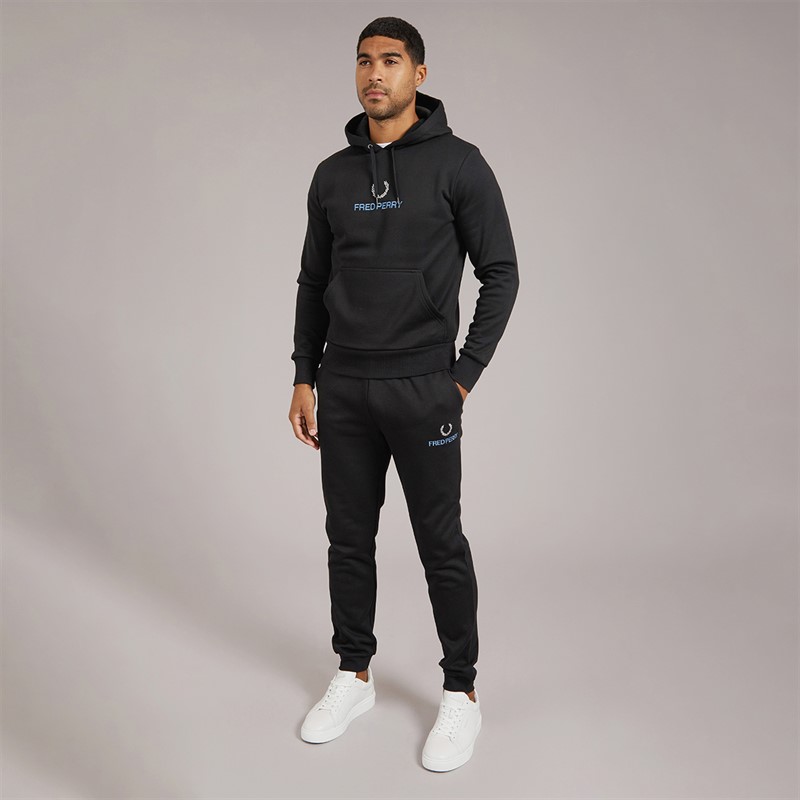 Fred Perry Mens Joggers Black