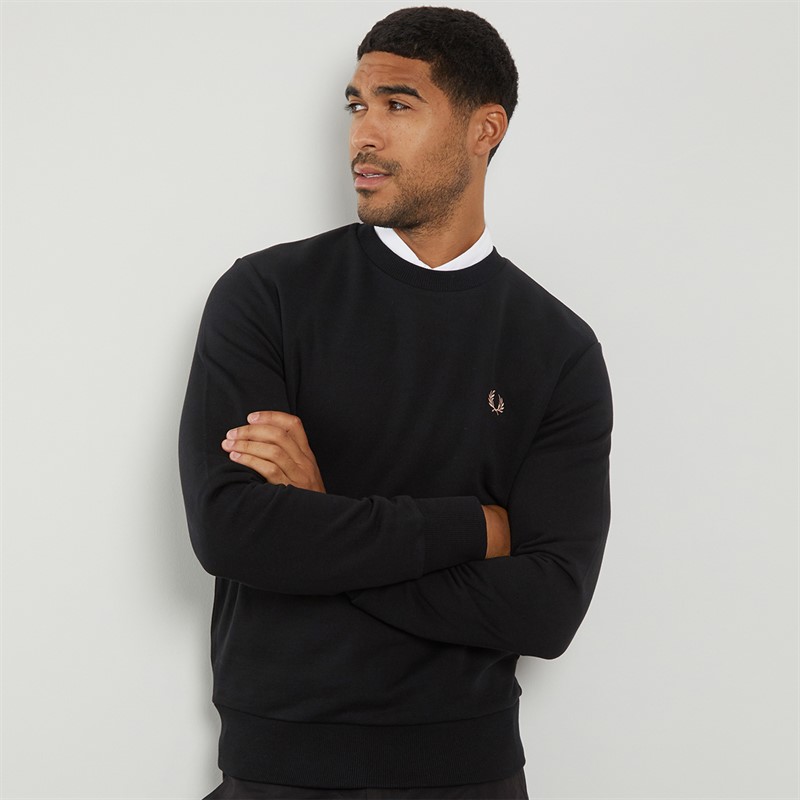 Fred Perry Mens Sweatshirt Black