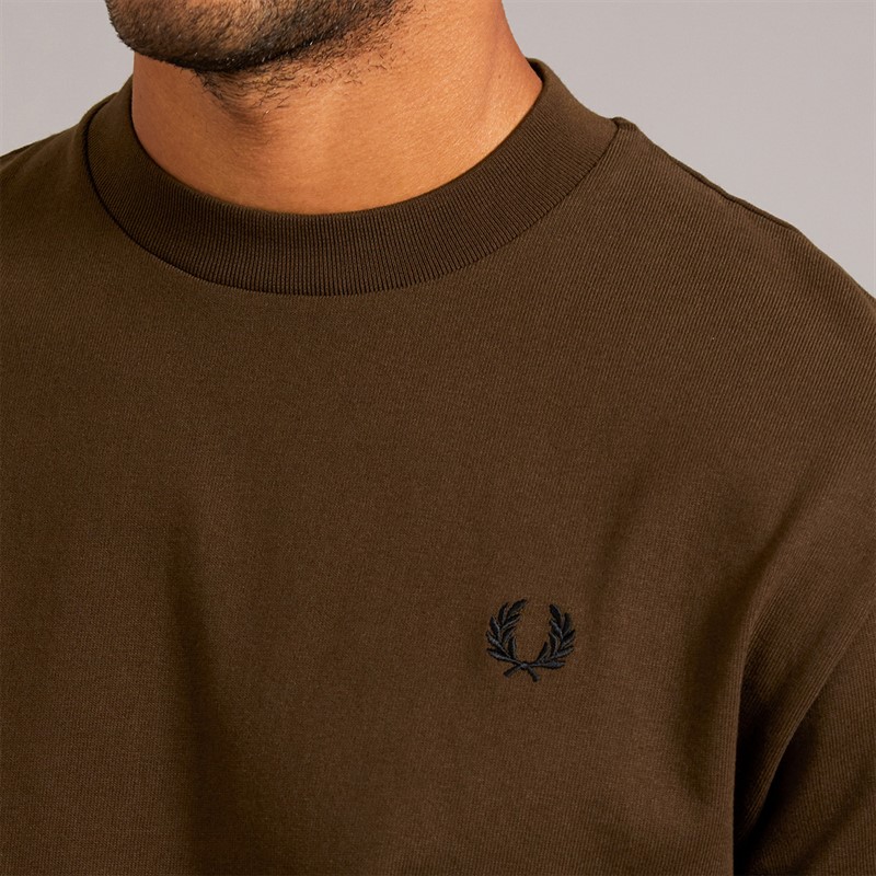 Fred Perry Mens T-Shirt Burnt Tobacco