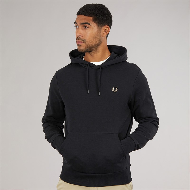 Fred Perry Mens Hoodie Black