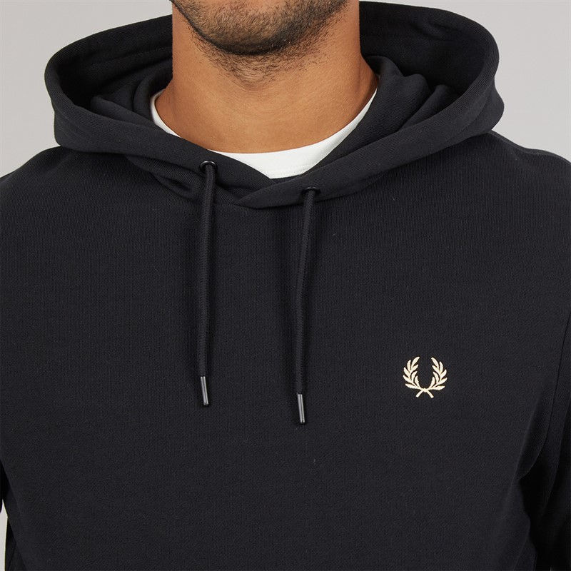 Fred Perry Mens Hoodie Black
