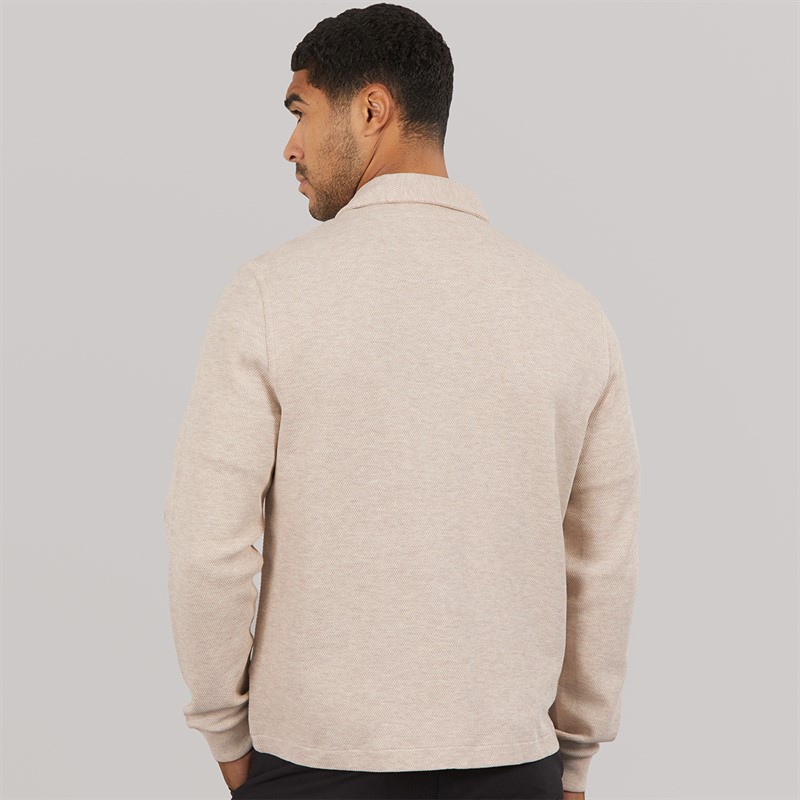 Fred Perry Mens Long Sleeve Overshirt Porridge Marl