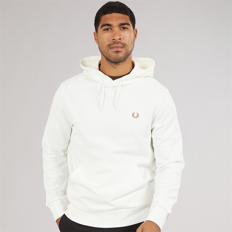 Fred Perry Mens Hoodie Snow White
