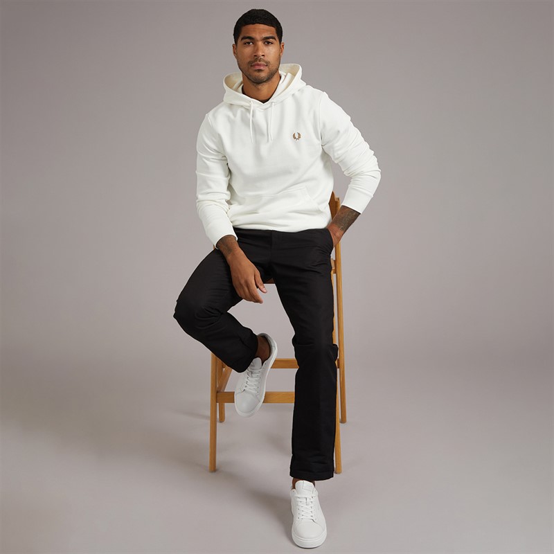 Fred Perry Mens Hoodie Snow White