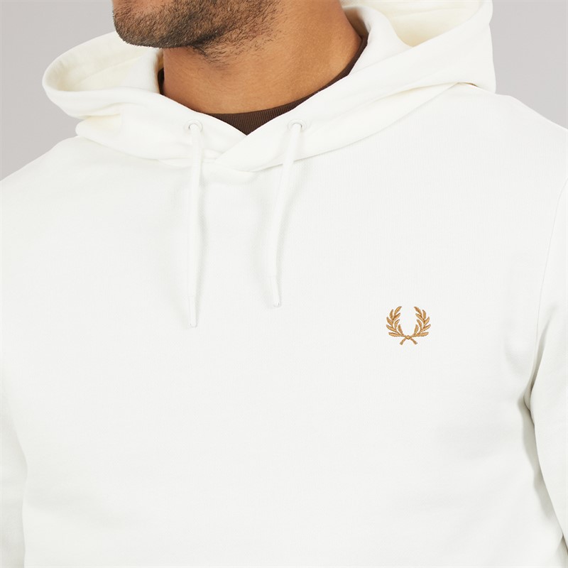 Fred Perry Mens Hoodie Snow White