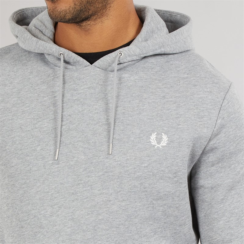Fred Perry Mens Hoodie Steel Marl