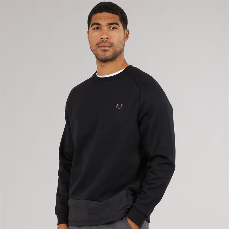 Fred Perry Mens Sweatshirt Black