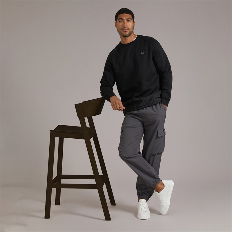 Fred Perry Mens Sweatshirt Black