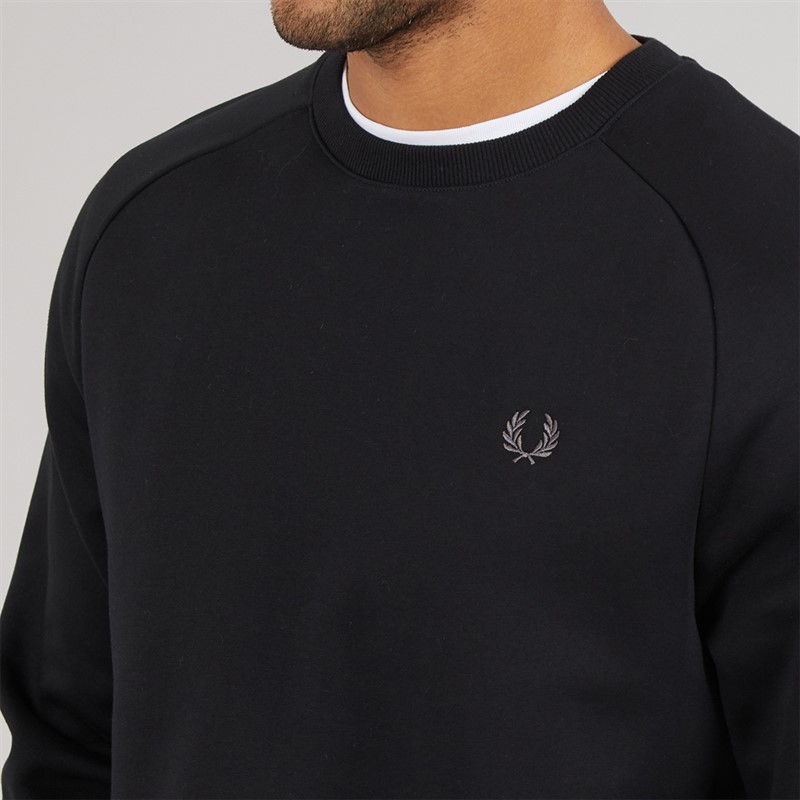 Fred Perry Mens Sweatshirt Black