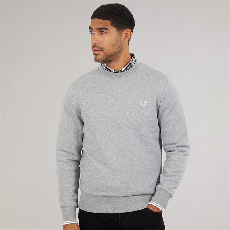 Fred Perry Mens Sweatshirt Steel Marl