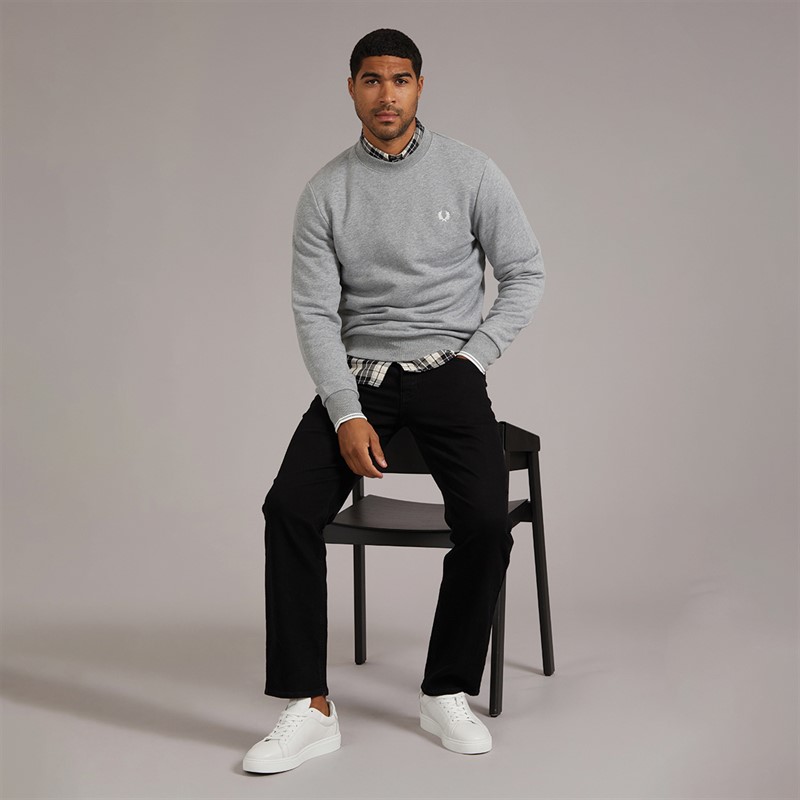 Fred Perry Mens Sweatshirt Steel Marl