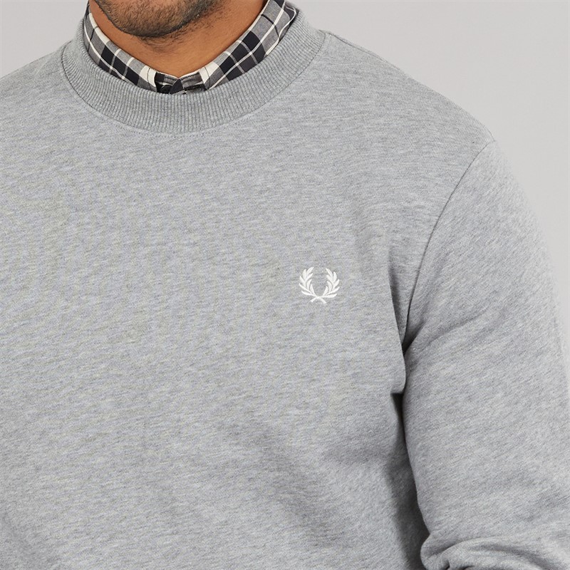 Fred Perry Mens Sweatshirt Steel Marl