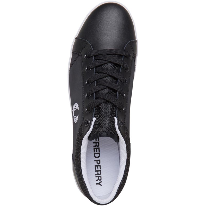 fred perry baseline leather black