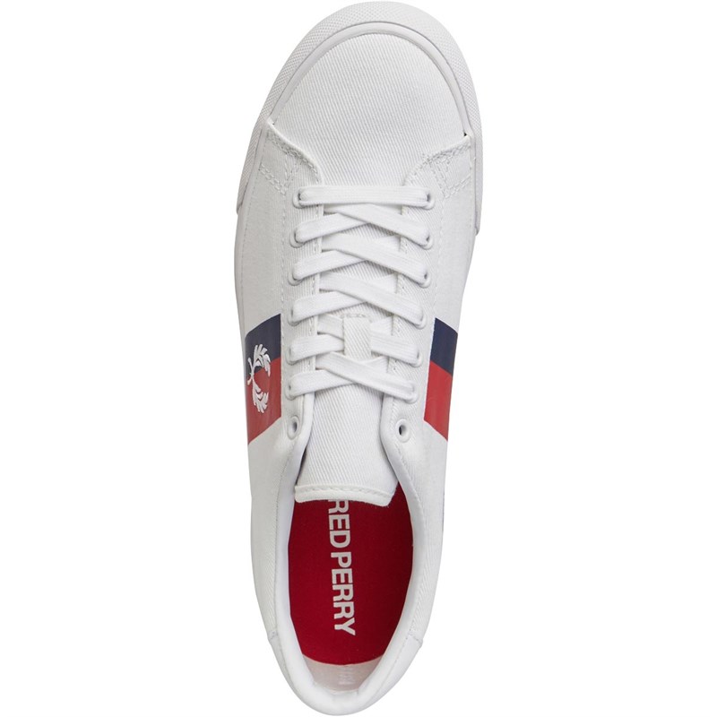 fred perry underspin leather trainers in white