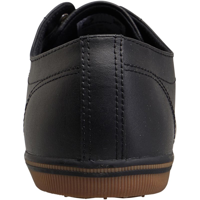 fred perry kingston black leather