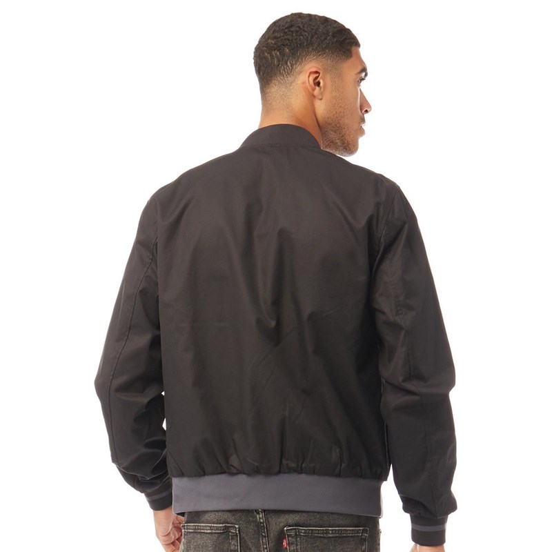 Buy Fred Perry Mens Twill Bomber Jacket Black