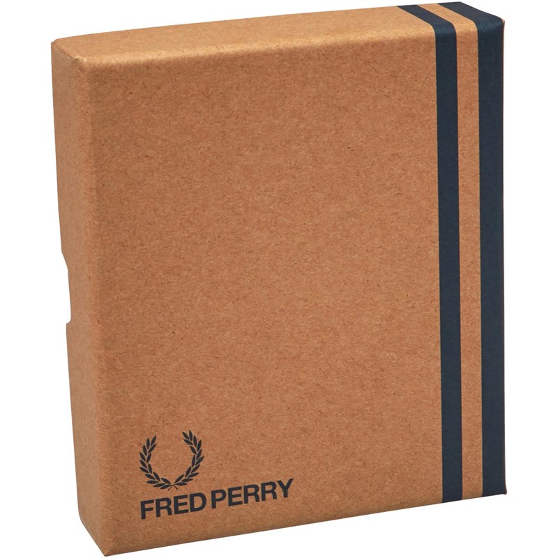 Fred Perry Mens Contrast Int Leather Zip Wallet Black