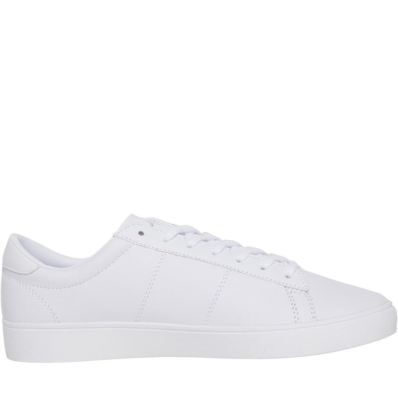 fred perry b300 leather trainers in white