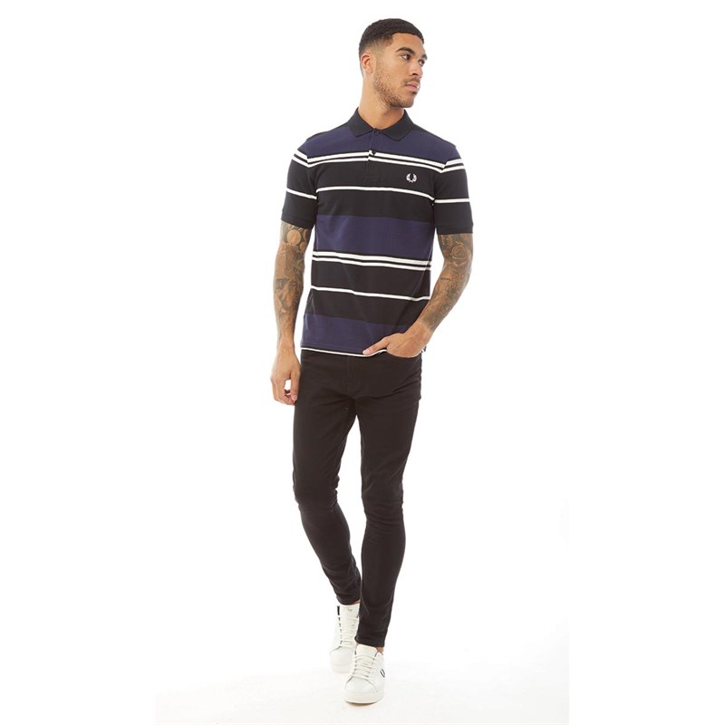 Fred Perry Herren Polohemd Schwarz