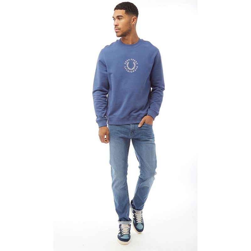 Fred Perry Herren Sweatshirt Blau