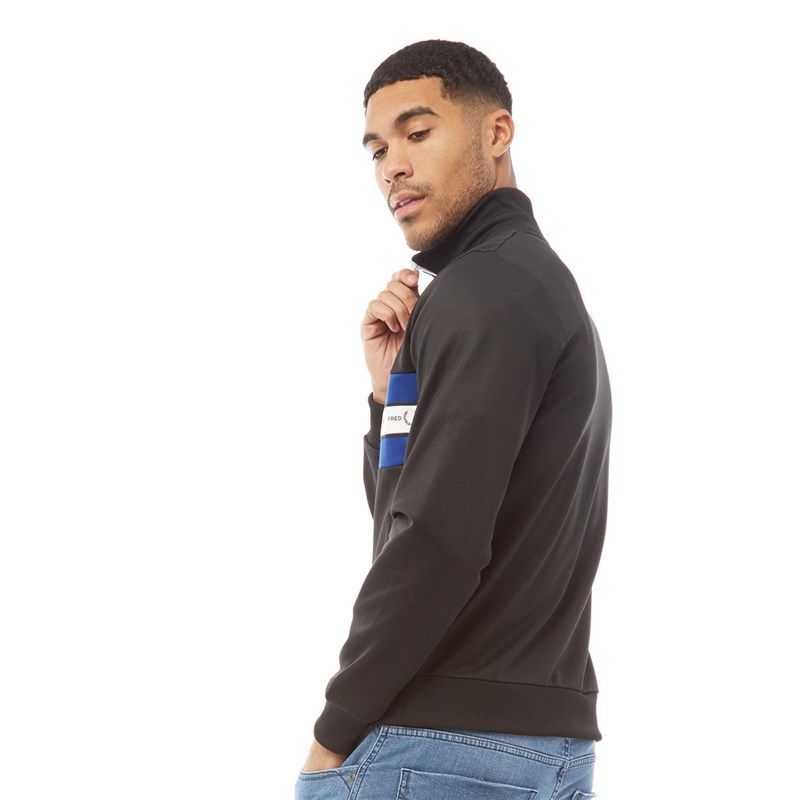 Fred Perry Herren Jacke Schwarz