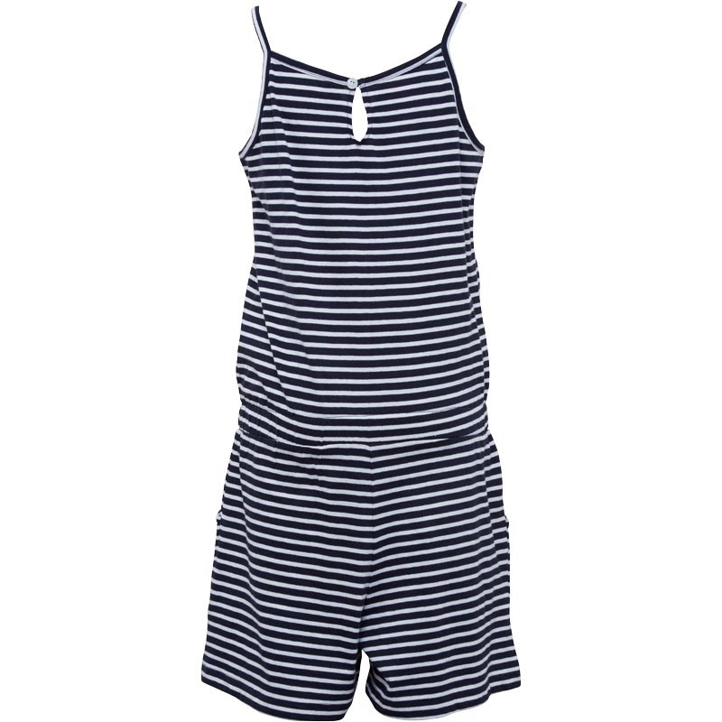 navy and white playsuit