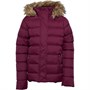 Board Angels Girls Hooded Puffer Jacket Berry