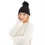 Board Angels Damen Kunstpelz Pom-Pom Hut Schwarz