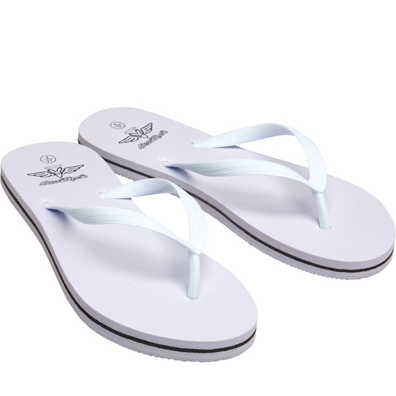 Buy Board Angels Womens Flip Flops White