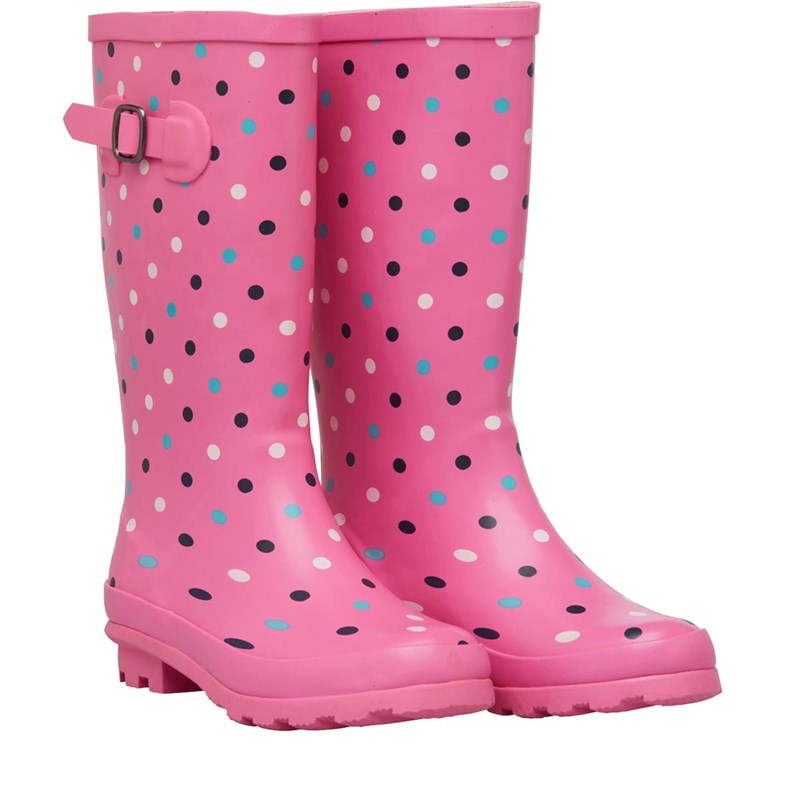 Buy Board Angels Girls Spot Wellington Boots Pink/Multi