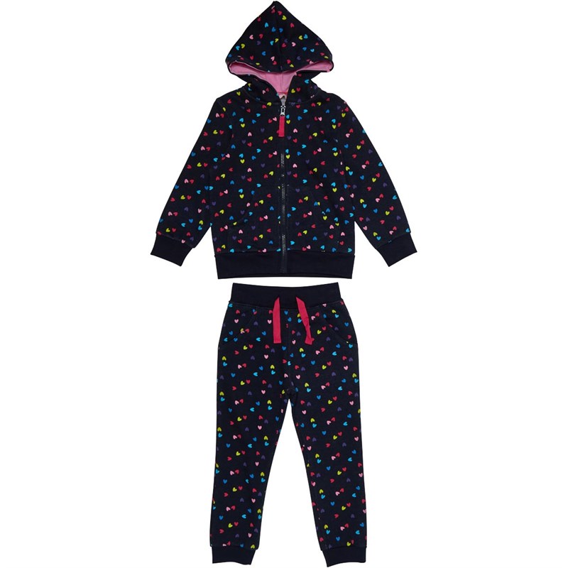 Buy Board Angels Infant Girls Heart Print Jog Suit Navy/Multi