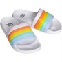 Board Angels Sandales Rayé Slide Blanc